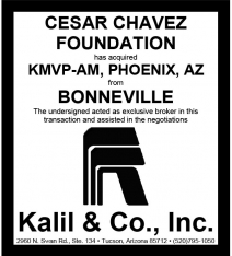 Website - Bonneville KMVP-AM and Cesar Chavez Fdn