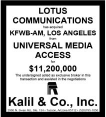 Website - Universal Media KFWB-AM and Lotus